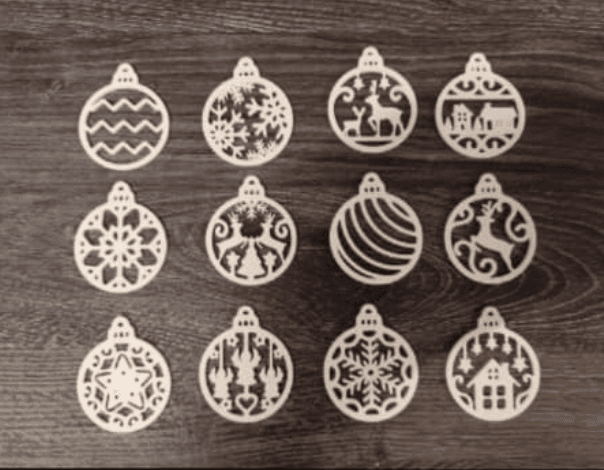 Esfera navideña blancas para árbol diseño variables